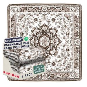 lot 6278 image: PUPIBOO Washable Pee Pads for Dogs and Cats - Super Absorbent Reusable Puppy Training Pads - 100percent Waterproof, Leak-Proof and Non-Slip Whelping Pads for Pet Housebreaking