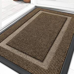 lot 6282 image: OLANLY Front Door Mat Indoor Outdoor Entrance, Waterproof All-Season, All-Weather Doormat, Sturdy Natural Rubber, Fade Resistant, Low Profile, Easy Clean Patio Porch Entryway Mat, 29.5x17, Brown