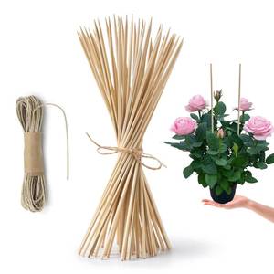 lot 6310 image: HOPELF 50 Pack 16in Bamboo Plant Stakes for Wood Garden SticksWooden Indoor Gardening Floral Potted Plant SupportCrafts, More Size Choices 8in12in16in