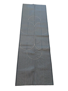 lot 6316 image: Gray Geometric Pattern Yoga Mat with Abstract Design 96x32 inches
