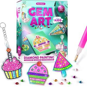 lot 6325 image: DanandDarci Diamond Art Kit for Kids - Gem Painting - Arts and Crafts Kits for Ages 6-12 - Gifts for 6, 7, 8, 9, 10, 11, 12 Year Old Boy and Girl - Girls Birthday Toys Gift Ideas - Craft Activities