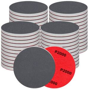 lot 6344 image: A48 Pcs 3 inch Sanding Sponge Disc Set, 2000 Grit Hook and Loop Foam Sanding Pads, Washable Reusable Sandpaper Assortment for Wood, Metal, Auto, Wet Dry Finishing