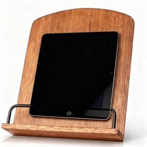 lot 11165 image: Cookbook Holder and Stand - Sturdy Countertop Design Effortlessly Holds cookbooks Crafted from Solid Wood for Durability and Style, This Versatile Kitchen Accessory Keeps Your Recipes Secure