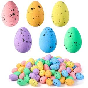 lot 11211 image: Wenqik 120 Pcs 2.36in Foam Easter Egg for Crafts Small Easter Eggs Artificial Foam Decor for Holiday Game Activities Photo Props Home Supplies (Color Glitter Style)