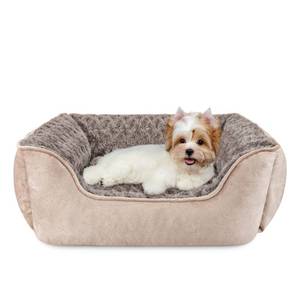 lot 11265 image: JOEJOY Rectangle Dog Bed for Large Medium Small Dogs - Washable Orthopedic Sofa Bed, Soft Breathable Puppy and Pet Cuddler, Durable Calming Dog Bed with Anti-Slip Bottom, Multiple Sizes, Beige