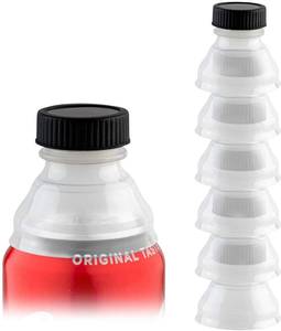 lot 12002 image: Reusable Soda Can Lids - 6-Pack Spill-Proof, Snap-On Covers for Freshness and Protection, White Can Toppers Set of 6