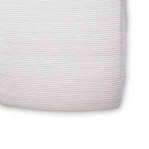 lot 12013 image: Pehr Striped Crib Sheet, Stripes Away Petal  Breathable Brushed Organic Cotton for Soft Sleep  Snug Fit  Giftable Reusable Fabric Bag Packaging  Standard Crib Mattresses up to 52inL x 28inW x 8inH