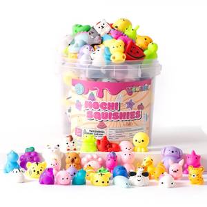 lot 12029 image: 25 Pcs Mochi Squishy Toys in Storage Bucket, Kawaii Animal Squishies for Kids, Cute Mini Stress Relief Toys for Birthday Party Favors, Goodie Bag Fillers, Classroom Prizes, Sensory Fidget Toys