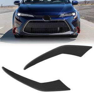 lot 12032 image: BXZ Front Bumper Insert Molding Trim Fog Lamp Hole Trim 2PCS Pair for 2020-2024 Toyota Corolla LE XLE Sedan