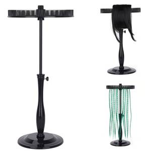 lot 12050 image: Hair Extensions Stand - Storage and Ensuring Your Hair Stable. Applied to Clip Hair Extensions, Colors Hair Tinsel, Bangs, etc. Multifunctional Extension Stand is Suitable for Family and Travel (Black)