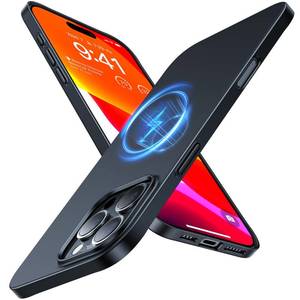 lot 12051 image: TORRAS Magnetic Slim-Fit for iPhone 16 Pro Max Case 6.9 inch, Ultra-Thin 16 ProMax Phone Case Compatible with MagSafe, Light Anti-Scratch Matte Hard PC Bayer OriginFit, Black