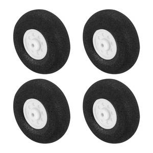 lot 12078 image: MECCANIXITY RC Airplane Wheels 1.26in OD x 0.43in T Aircraft Sponge Wheels Foam Wheel Replacement for DIY RC Model Plane 4 Pcs