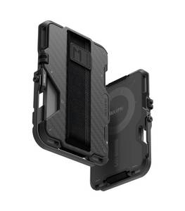 lot 12088 image: Aulumu G03 Carbon Fiber Magnetic Wallet Card Holder  Magnetic Wallet Compatible with MagSafe  Multi Function - Mobile Phone StandGrip  Bottle Opener  RFID Shielding Card