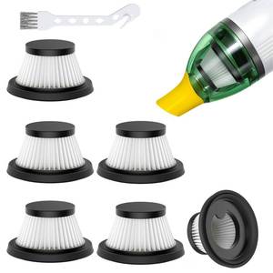 lot 12108 image: 6 Pack Vacuum Filter Replacement Compatible with Compact Cordless Vacuum Cleaner as Seen on TV, Washable and Reusable Vac Replacement Parts