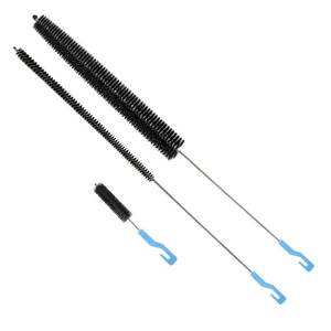lot 12121 image: IZSOHHOME Dryer Lint Cleaner Kit, 3Pcs Nylon Bristle Brush, Flexible Stainless Steel Handle, for Cleaning Vent Trap and Refrigerator Coil
