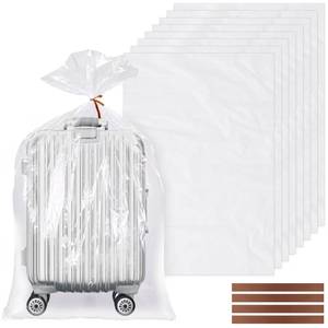 lot 12122 image: 16 Pack Large Clear Plastic Bags, 40in x 60in Moistureproof Dustproof Large Storage Bags, Reusable Giant Extra Luggage Storage Bags for Luggage, Suitcase,Furniture, Chair, Kids Bike (Include 16 Ties)
