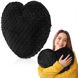 lot 12130 image: Briwooody Weighted Sensory Pillow Glass Bead Calming Hug Pillow Gifts for Women Wife Anxiety and Stress Relief Heart Shaped 12x12 Cooling Cushion for Adults Relaxation Gift(White)