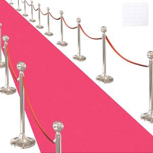lot 12135 image: Pink Carpet Runner for Party,140GSM 2.62FTx15FT Carpet Party Decorations,Pink Runway Rug for Prom Felt Non-Woven Fabric,Runner for Wedding Ceremony