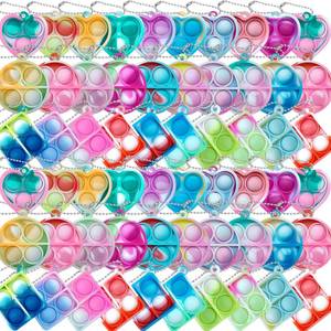 lot 12165 image: ONKULL Pop Fidget Keychain 60 Pack ,Mini Fidget Toys Bulk ,Sensory Toys for Kids ,Party Favors for Kids 4-8,8-12 Year ,Back to School Gifts for Classroom ,Birthday Goodie Bags Stuffers