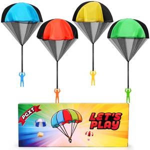 lot 12174 image: Parachute Toy for Kids, Outdoor Toys Flying Parachute Men, Inside and Outside Toys for or 3 4 5 6 7 8 9 10 11 12 Year Old, Easter Basket Stuffers for Kids Grandkids Ideal 2026 Unique Party Favors (Only 2)
