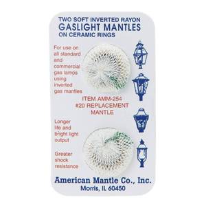 lot 12386 image: American Mantle Company Inc 254 Soft Inverted Mantle #2  179b Ring