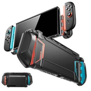 lot 12388 image: Mumba for Nintendo Switch 2 Case Blade Series Dock Friendly Military-Grade Protection Switch 2 Grip Protective Cover Shell, Quick-Release Joy-Con, Accessories for Switch 2 Controllers (BlueRed)