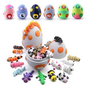 lot 12405 image: HyBaiS 3D Printed Mini Animals with Storage Egg � Articulated Desk Pets Fidget Sensory Toys for Kids Party Favors, Goodie Bag Stuffers, Classroom Rewards, Birthday Gifts, Graduation Gifts