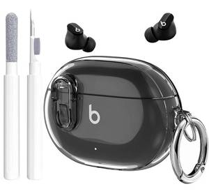 lot 12408 image: Beats Studio BudsStudio Buds Plus Case Cover Clear 20212023 Men Lock Clip with Clean Kit, GARTOO Protective Case and Clean Pen Compatible with Beat Studio Bud Plus for Women Girls Kids Clear Black (Only Case)