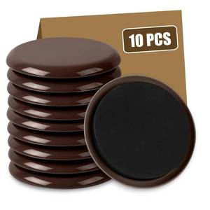 lot 12413 image: 10PCS Furniture Sliders, 3 12in Furniture Sliders for Hardwood Floors, Reusable for Carpet, Heavy Duty Furniture Movers Sliders, Carpet, Floor Protectors (Brown)