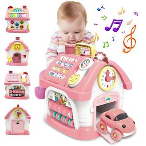 lot 13467 image: Ming You Montessori Toys for 1 Year Olds Girl Gifts - 8-in-1 Musical Learning House Baby Toy 6-12 12-18 Months, Toddler Toys Age 1, 2 Year Old Girl Birthday Gifts