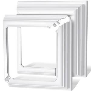 lot 14005 image: Thyle 2 Pcs True 5x5 Inches Vinyl Post Skirt Post Base Cover Column Wraps for Porch Deck Base Vinyl Sleeve White Trim for Hand and Stair Rails