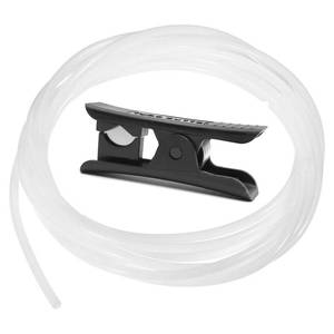 lot 14012 image: Asbrot Compatible with Bambu-Lab PTFE Tube 2.5mm ID4mm OD, Length 5M 16.4ft, for BBL AMS X1 X1C P1P P1S A1 A1 Mini, Prusa MMU3 Direct Drive Extruder (Cream Color), with Tubing Cutter