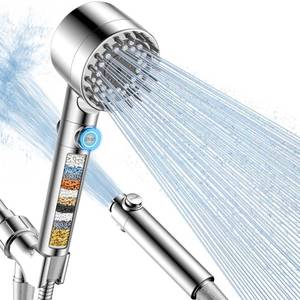lot 14028 image: FEELSO Filtered Shower Head with Handheld, High Pressure 4 Spray Showerhead with Filters and Upgraded Anti-clog Nozzles for Hard Water -Remove Chlorine, Reduce Dry Itchy Skin -ONOFF Switch