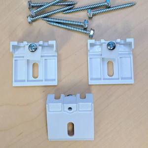 lot 14040 image: Qty 2pc and 3pc. Brackets KIT for Honeycomb, Cellular, Duette, Applause Shades. Fit Hunter Douglas, Turnils, ALTA, Comfortex, MandB... (1 34in Long, 38in Cell, Small, 3)