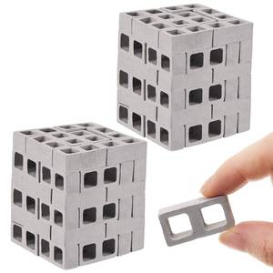 lot 14385 image: Deekin 100 Pcs Mini Cinder Blocks 112 Scale Mini Bricks Miniature Building Blocks for Dollhouse Accessories DIY Construction Toys Supplies