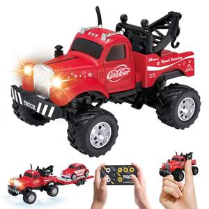lot 14390 image: MOONTOY 164 Scale Mini Alloy Truck RC Car with LED Lights, 2.4Ghz Remote and App Control Toy Car, 3-Speed Adjustment Pocket Toy Car for Kids 4-8 Years and Adults (Red)