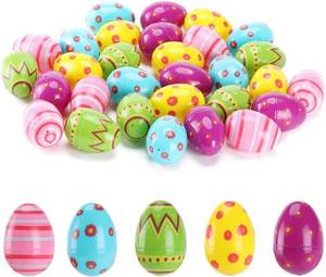 lot 14407 image: CJYGEGE Giant 3 Inch Plastic Easter Eggs Bulk 30 Pack - Jumbo Fillable Easter Eggs for Egg Hunt Prizes, Easter Basket Stuffers, Candy Treats, Party Favors and Classroom Supplies
