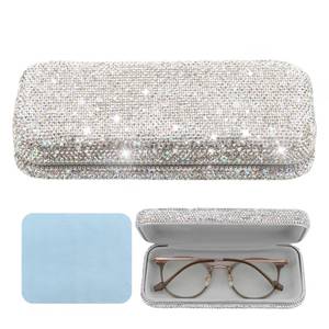 lot 14411 image: homfanseec Bling Eyeglasses Cases, Cute Shiny Glasses Case Unisex Bling Diamond-Encrusted Hard Shell Eyeglasses Cases