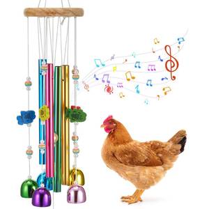 lot 14415 image: WinnerWhy Chicken Chew Toys for Coop Multicolor Chicken Wind Chime Enrichment Toys Art Hanging Decoration for Bird Parrot Parakeet Budgerigar Lovebird