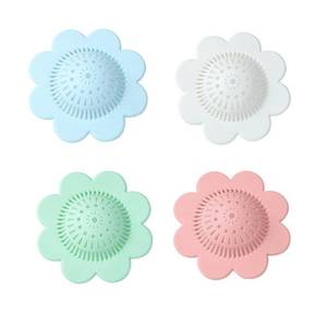 lot 14469 image: 4PCS Drain Hair Catcher Shower Drain Covers Durable Silicone Hair Stopper,Bathtub and Shower Drain Protectors for Bathroom Bathtub and Kitchen