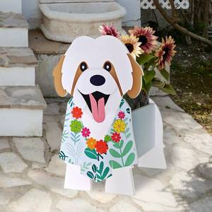 lot 14477 image: Lnakio Shih Tzu Planter, Cute Animal Shape Flower Planters, Plant Pots for IndoorOutdoor Garden Decor, Unique GiftsSouvenirs for Pet Lovers (Hawaiian-Style Shih Tzu)