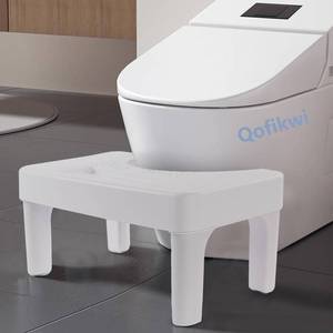 lot 14478 image: 6.7 Inch Step Stool,Qofikwi Portable Plastic Foot Stool,Qofikwi Non-Slip Potty Stool for Bathroom