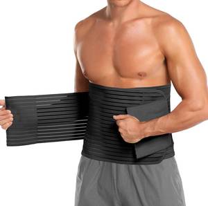 lot 14480 image: MAMODY Abdominal Binder for Men and Women � Post Surgery Belly Band Adjustable Compression Wrap Belly Binder Abdomen Hernia Support Belt (L)