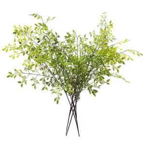 lot 14482 image: MelorcaandGuilla Artificial Plants,4PCS 43.3in Green Nandina Faux Branches for Vase,Faux Greenry Stems Fake Plants for Shop Garden Office Home Dcor