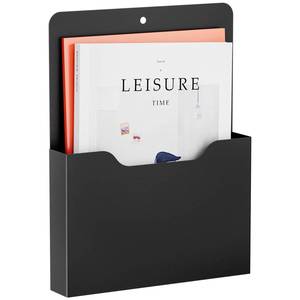 lot 19319 image: Magnetic File Holder - Magnetic Paper Holder, Pocket Organizer Office Supplies Storage Mail Organizer for Notebooks,Planners,Letter (Black)