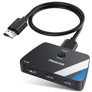 lot 20105 image: Upgrade HDMI Switch 3 in 1 Out, 4K60Hz HDMI 2.0 Switch Splitter with 2.6FT Long HDMI Cable, 3-Port HDMI Switcher Selector, Supports 4K 30Hz 3D 1080P HDCP2.2 for PS5 Xbox DVD Player Fire Stick PC