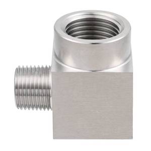 lot 20108 image: Yoebor Stainless Steel Reducer 90 Degree Barstock Street Elbow 14in NPT Female to 12in NPT Male Reducing 90-Degree Pipe Fitting 1pc (Used)