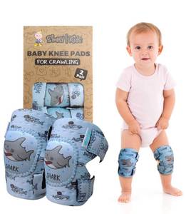 lot 20109 image: Simply Kids Baby Knee Pads for Crawling (2 Pairs) Rodilleras para Bebe, CPSIA Certified - Infant Knee Protector for Toddler, Girl, Boy, Crawler
