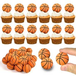 lot 20129 image: 28 PCS Basketball Cake Topper Decorations Mini Cup Cake Decorations for Basketball Sport Birthday Supplies (Style 02)