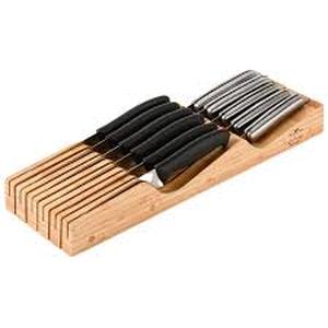 lot 5071 image: Bamboo Kitchen Knife Block Holder